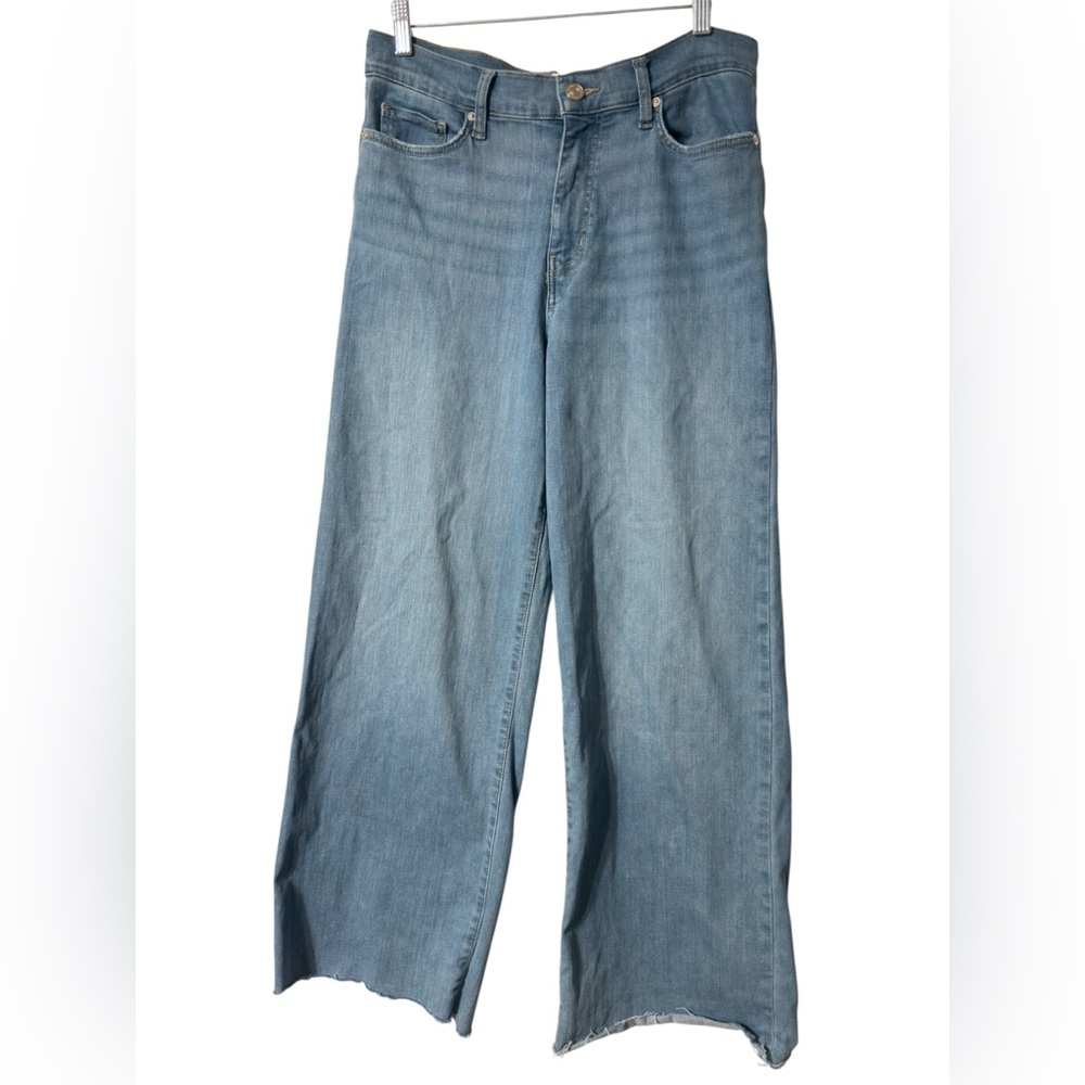 FRAME Le Palazzo Crop Raw Hem Jeans Sz 29 - Picture 2 of 6
